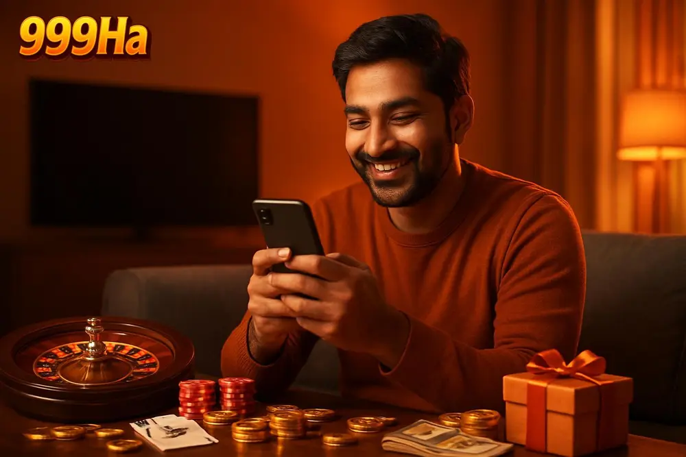 999Ha Register โ a Pakistani man smiling as he completes a sign-up form on his phone while relaxing on a sofa at home 999Ha Register โ a Pakistani man smiling as he completes a sign-up form on his phone while relaxing on a sofa at home